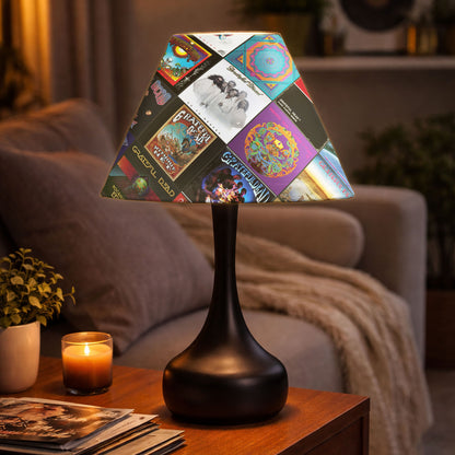 Grateful Dead Table Lamp – Classic Album Cover Collage Psychedelic Rock Fan Decor