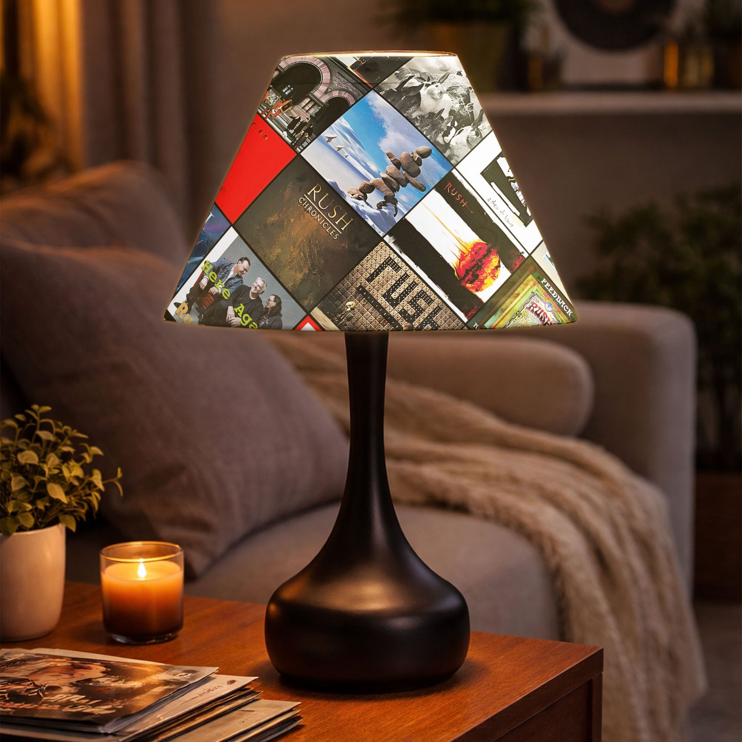 Rush Table Lamp – Cylinder & Pyramid Design Music Decor