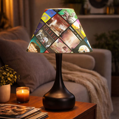 Queen Table Lamp – Cylinder & Pyramid Design Music Decor