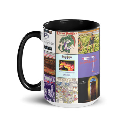 Deep Purple Accent Mug – Classic Album Cover Collage Gift for Rock Music Fans