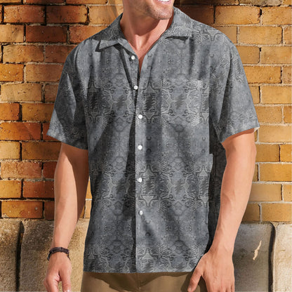 Grateful Dead Inspried Unisex Hawaiian Shirt – Psychedelic Skull All-Over Print Button-Up