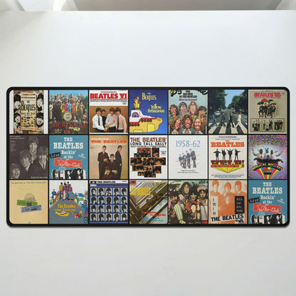 The Beatles Album Collage Print Desk Mat – Non-slip Office Gift Keyboard Pad Birthday Gift For Music Lovers