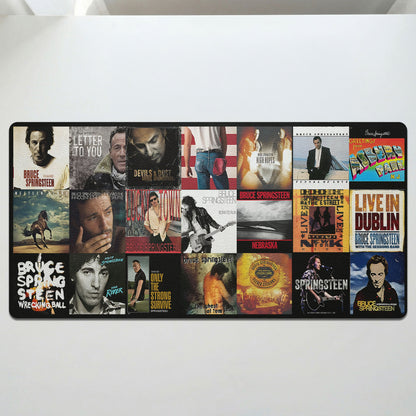 Bruce Springsteen Art Print Music Desk Mat – Non-slip Home Office Gift Keyboard Pad Birthday Gift For Music Lovers