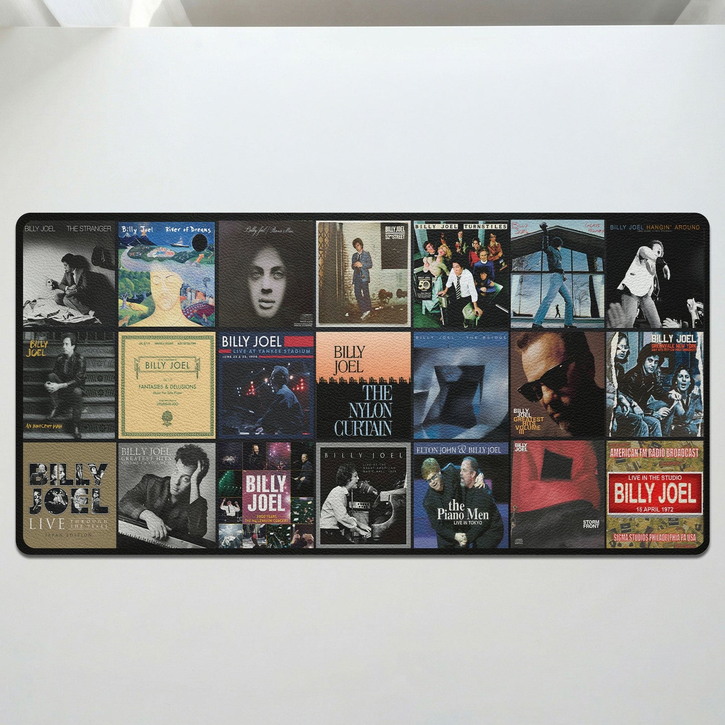Billy Joel Album Collage Print Desk Mat – Non-slip Office Gift Keyboard Pad Birthday Gift For Music Lovers