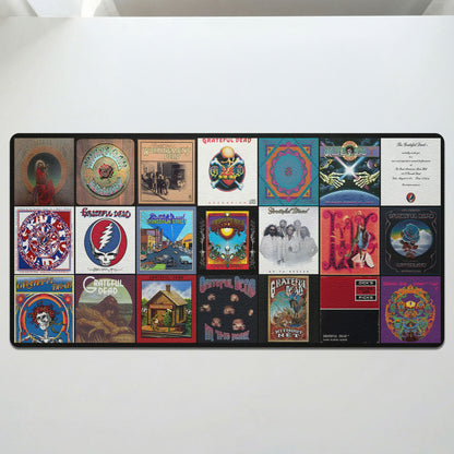 Grateful Dead Art Print Music Desk Mat – Non-slip Office Gift Keyboard Pad Birthday Gift For Music Lovers
