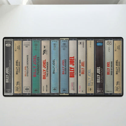 Billy Joel Music Cassette Album Print Desk Mat – Non-slip Office Gift Keyboard Pad Birthday Gift For Music Lovers