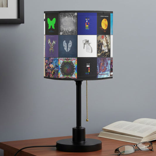 Coldplay Album Collage Table Lamp – Modern Rock Music Decor