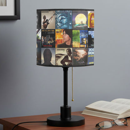 Jackson Browne Album Collage Table Lamp – Classic Rock Music Decor