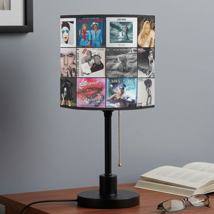 Lady Gaga Table Lamp – Cylinder & Pyramid Design Music Decor