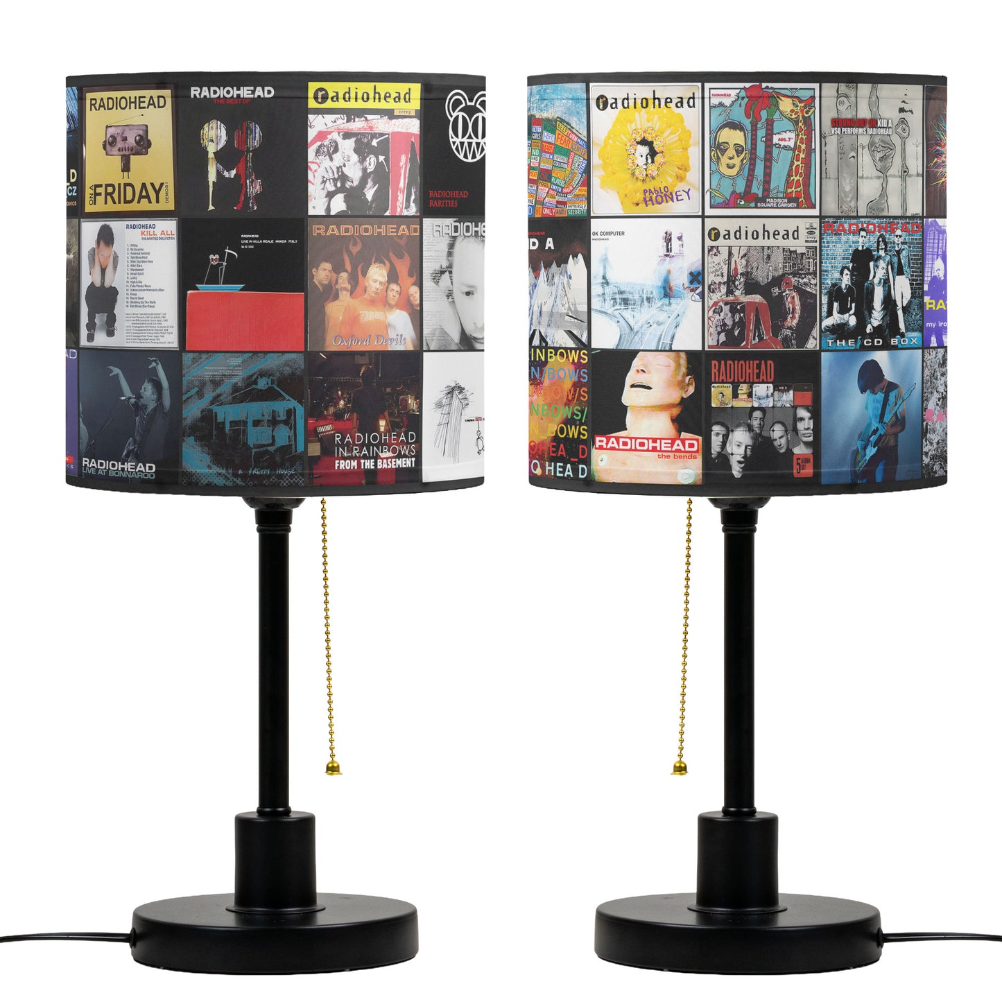 Radiohead Table Lamp – Cylinder & Pyramid Design Music Decor