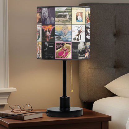 Dolly Parton Album Cover Table Lamp – Cylinder & Pyramid Design Music Decor