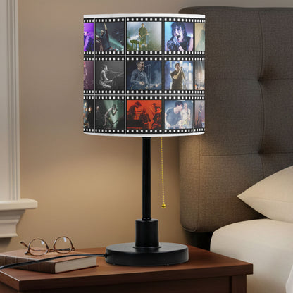 Nine Inch Nails Table Lamp – Live Concert Filmstrip Collage Industrial Rock Fan Decor