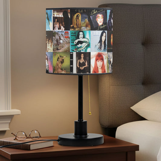 Cher Table Lamp – Cylinder & Pyramid Design Music Decor