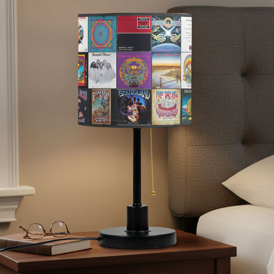 Grateful Dead Table Lamp – Classic Album Cover Collage Psychedelic Rock Fan Decor