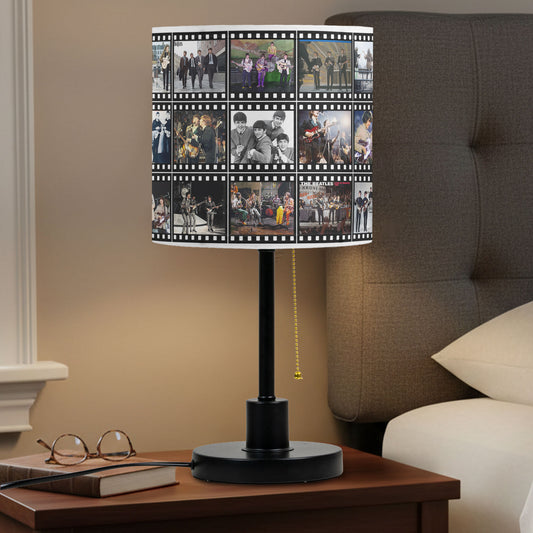 The Beatles Table Lamp – Vintage Concert Filmstrip Collage Classic Rock Decor