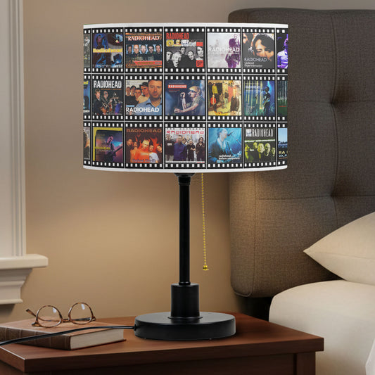 Radiohead Table Lamp – Vintage Album & Concert Filmstrip Indie Rock Fan Decor