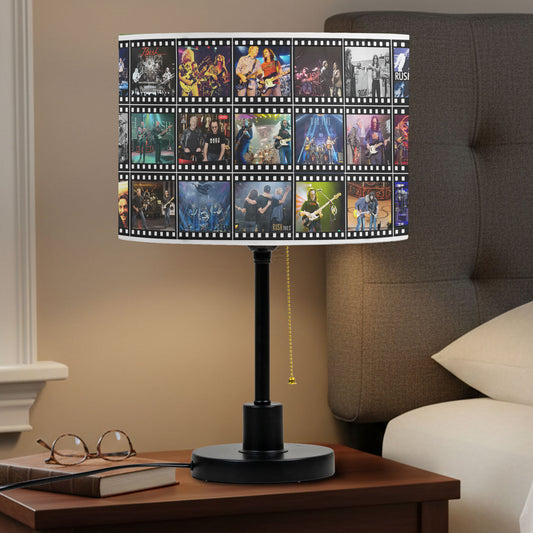 Rush Table Lamp – Legendary Concert Filmstrip Collage Progressive Rock Fan Decor