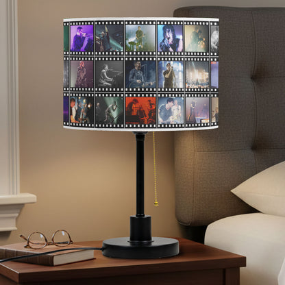 Nine Inch Nails Table Lamp – Live Concert Filmstrip Collage Industrial Rock Fan Decor