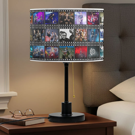Blink-182 Table Lamp – Live Concert Filmstrip Collage Pop Punk Fan Decor