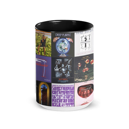 Deep Purple Accent Mug – Classic Rock Album Cover Collage Gift