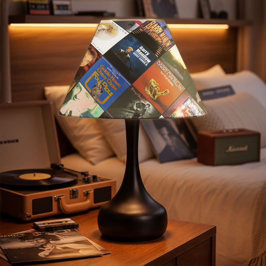 Barry Manilow Table Lamp – Cylinder & Pyramid Design Music Decor