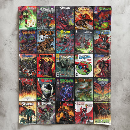Spawn Comic Sherpa Blanket – Todd McFarlane Dark Superhero Throw Blanket for Cozy Home Decor