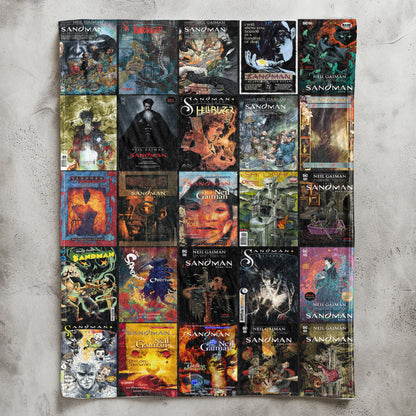 The Sandman Comic Sherpa Blanket – Neil Gaiman Graphic Novel Throw Blanket for Cozy Home Decor