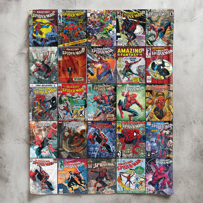 The Amazing Spider-Man Comic Cover Sherpa Blanket – Marvel Spider-Man Cozy Throw