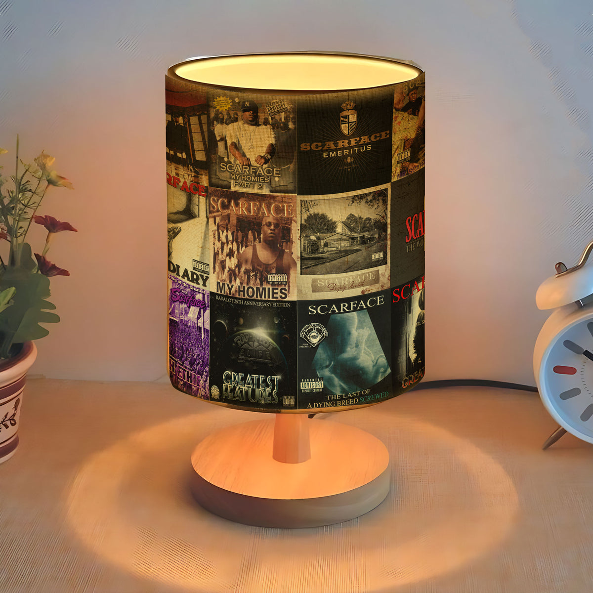 Scarface Album Cover Lamp – Southern Hip-Hop Storytelling Table Light