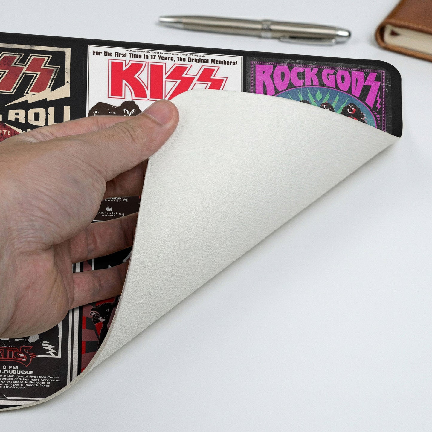 Kiss Band Album Covers Collage Desk Mat – Non-slip Office Gift Keyboard Pad Gaming Accessories Birthday Gift For Music Lovers
