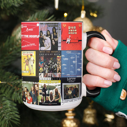 Mott the Hoople Accent Mug – Glam Rock Classics Album Collage Gift
