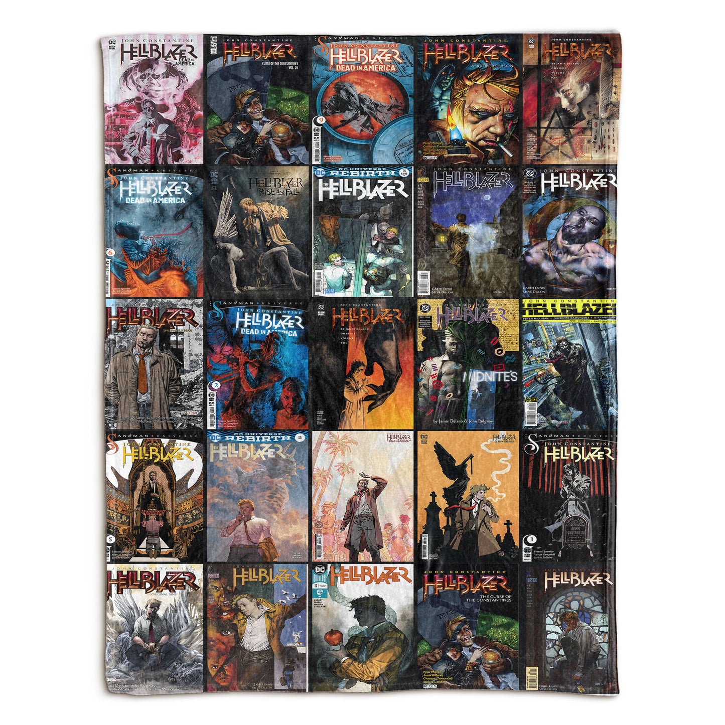 Hellblazer Comic Sherpa Blanket – John Constantine Dark Fantasy Throw Blanket for Cozy Home Decor
