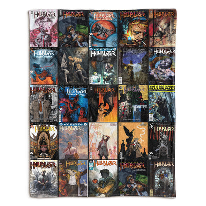 Hellblazer Comic Sherpa Blanket – John Constantine Dark Fantasy Throw Blanket for Cozy Home Decor