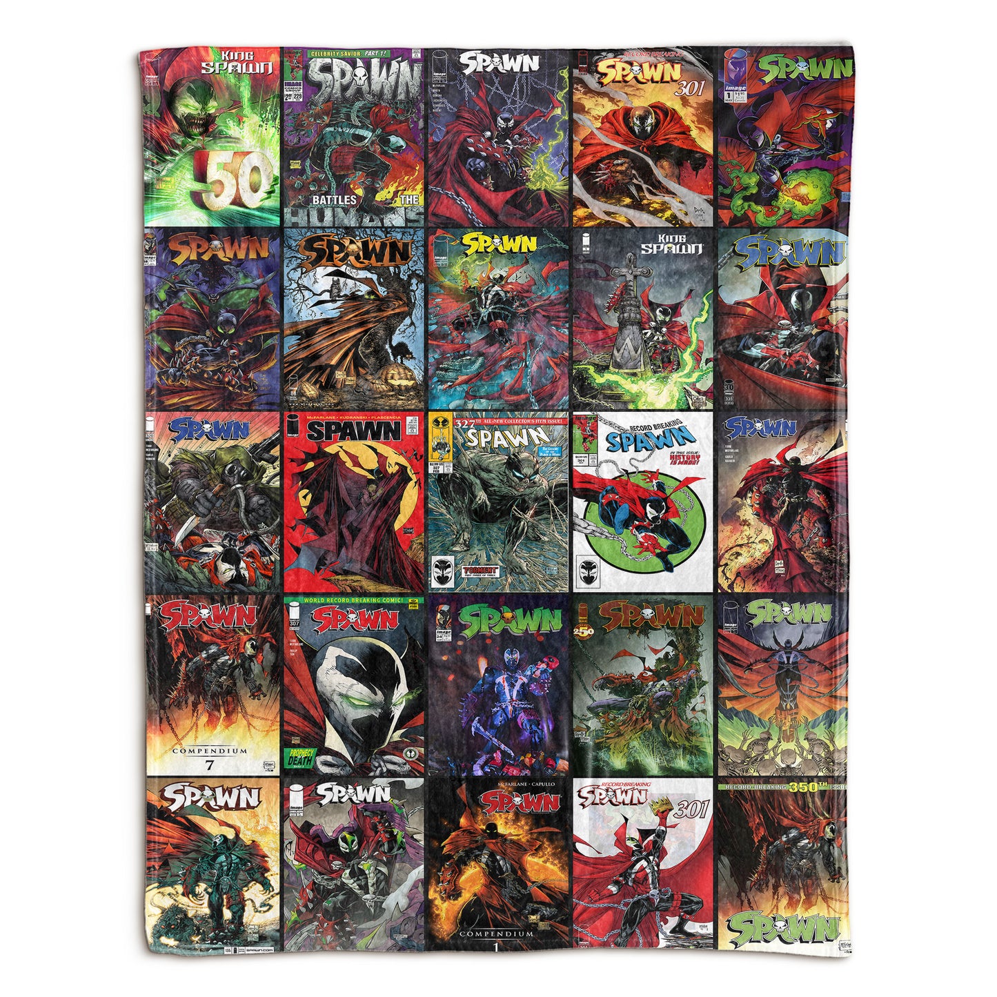 Spawn Comic Sherpa Blanket – Todd McFarlane Dark Superhero Throw Blanket for Cozy Home Decor