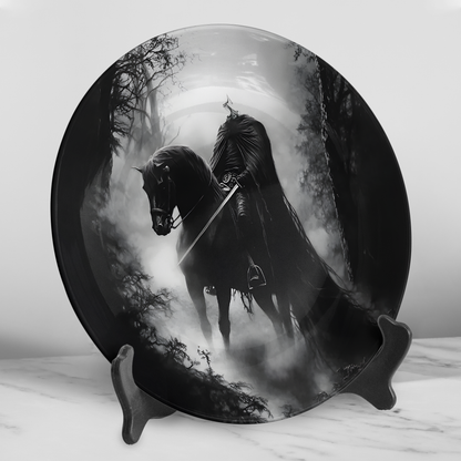 Headless Horseman Halloween Decorative Ceramic Plate