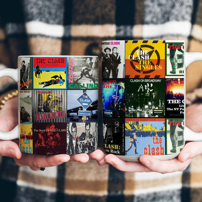 The Clash Accent Mug – Classic Album Cover Collage Gift
