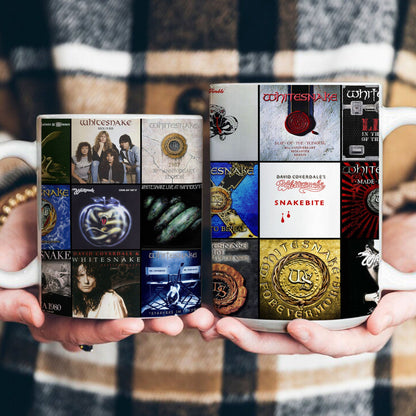 Whitesnake Accent Mug – Classic Rock Nostalgia Collage Gift