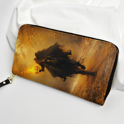 Dark elegance meets spooky legend in this bold Leather Handbag & Wallet Set