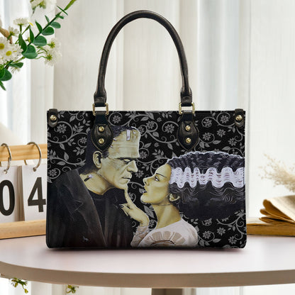 Frankenstein & Bride Gothic Leather Handbag & Wallet Set – Classic Horror Love