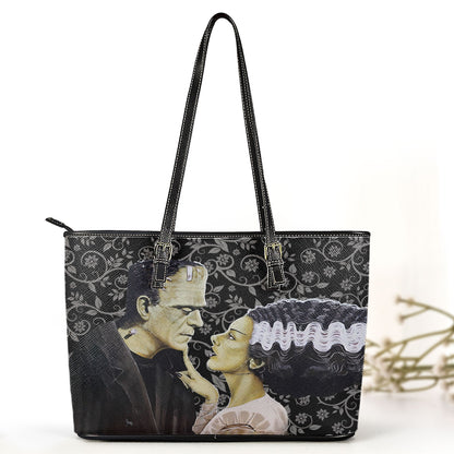 Frankenstein & Bride Gothic Leather Handbag & Wallet Set – Classic Horror Love