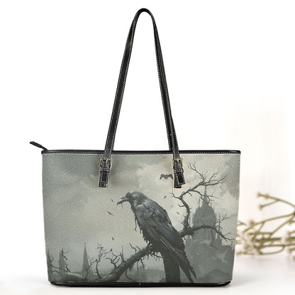 The Raven Gothic Leather Handbag & Wallet Set – Dark Literature Inspired