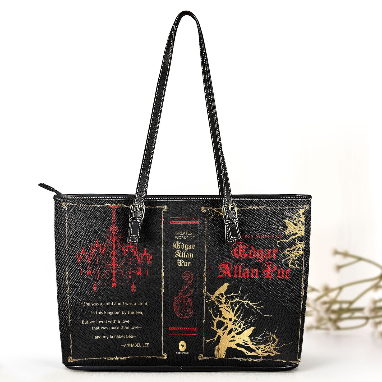 Edgar Allan Poe Gothic Leather Handbag & Wallet Set – Literary Inspired Fashion