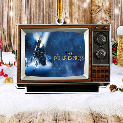 The Polar Express Christmas Acrylic Ornament – Retro TV Holiday Decoration