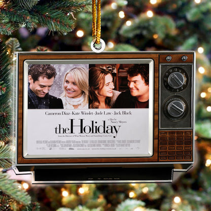 🎄 The Holiday Acrylic Ornament – Cozy Christmas Movie TV Keepsake