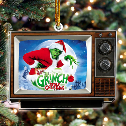 The Grinch Acrylic Ornament – Classic Christmas Movie TV Keepsake