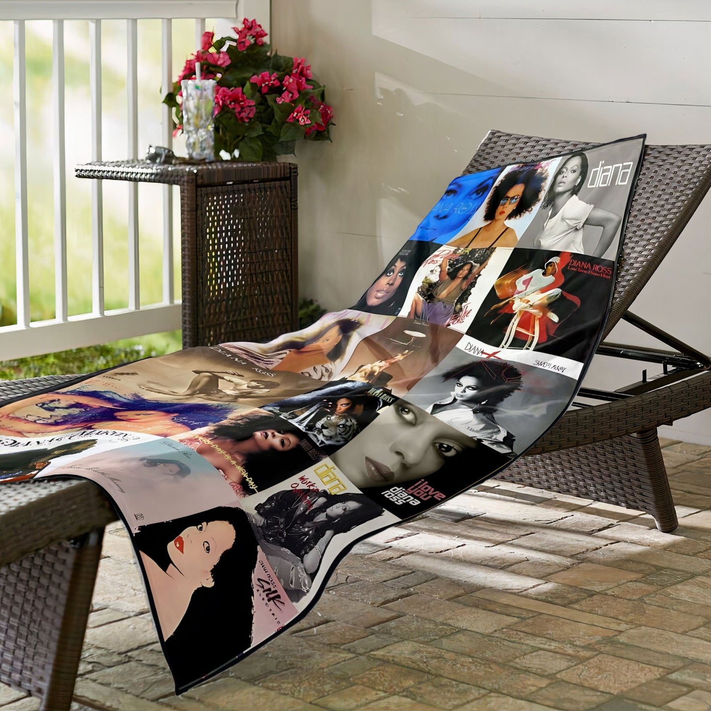 Diana Ross 2 Beach Towel – Album Cover Collage Classic Pop And Rock Towel
