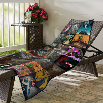 Ghost Beach Towel – Album Cover Collage Classic Rock Towel