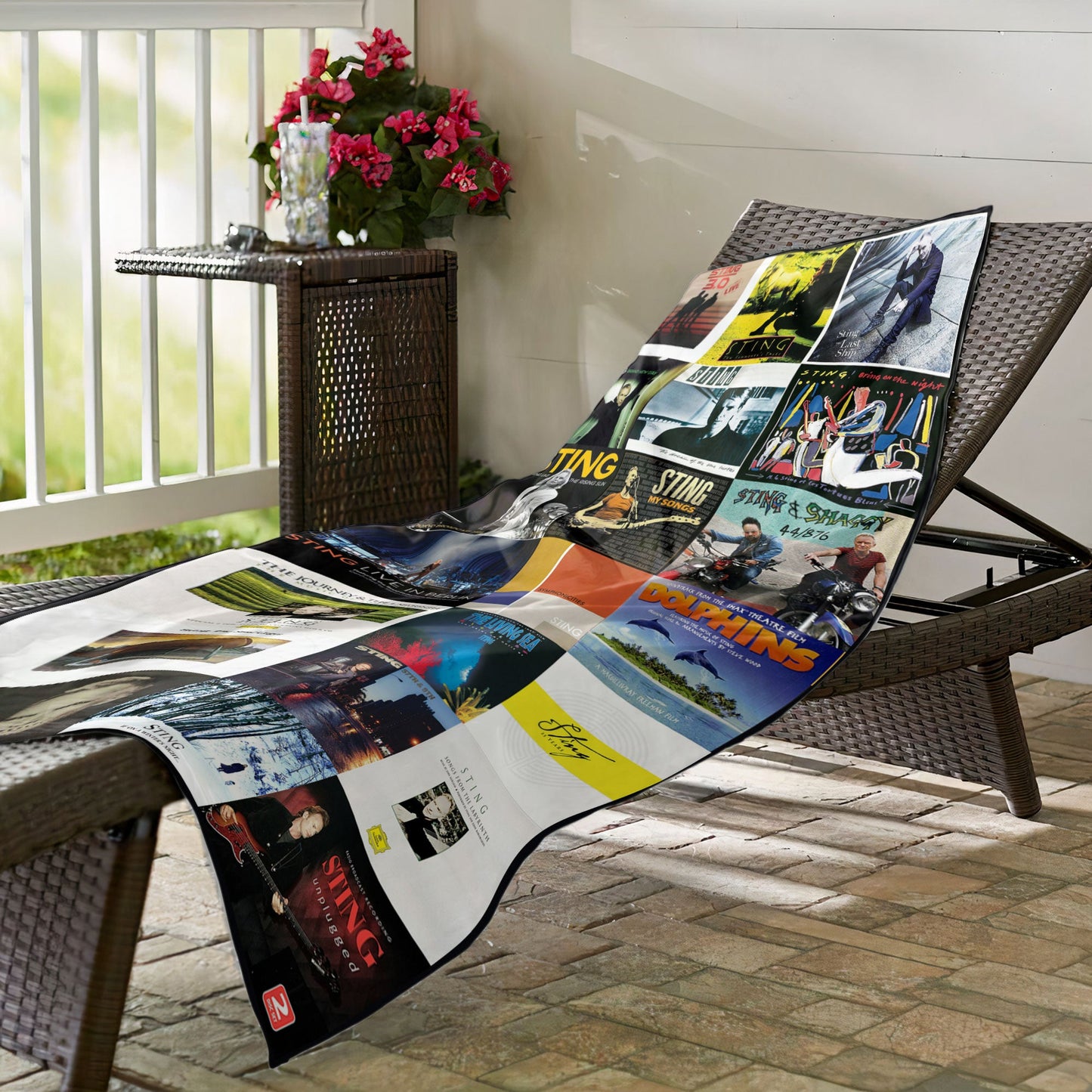 Sting Beach Towel – Album Cover Collage Classic Rock Towel