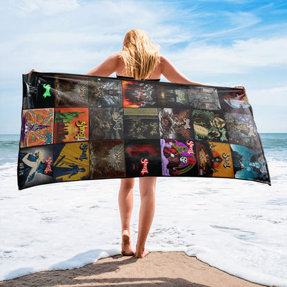 Ghost Beach Towel – Album Cover Collage Classic Rock Towel