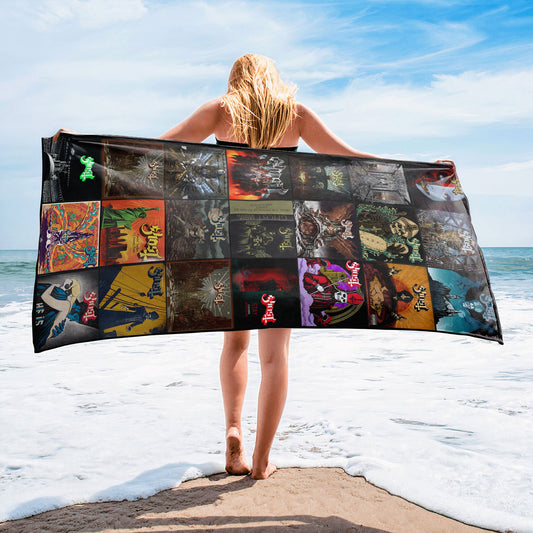 Ghost Beach Towel – Album Cover Collage Classic Rock Towel